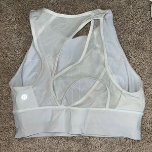 Lulu sports bra. Light mint (almost white) color